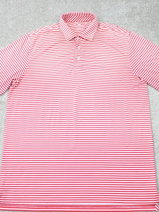 Southern Tide Other - Southern Tide Polo Shirt Mens XL Red/White Performance Striped 4 Way Stretch S/S